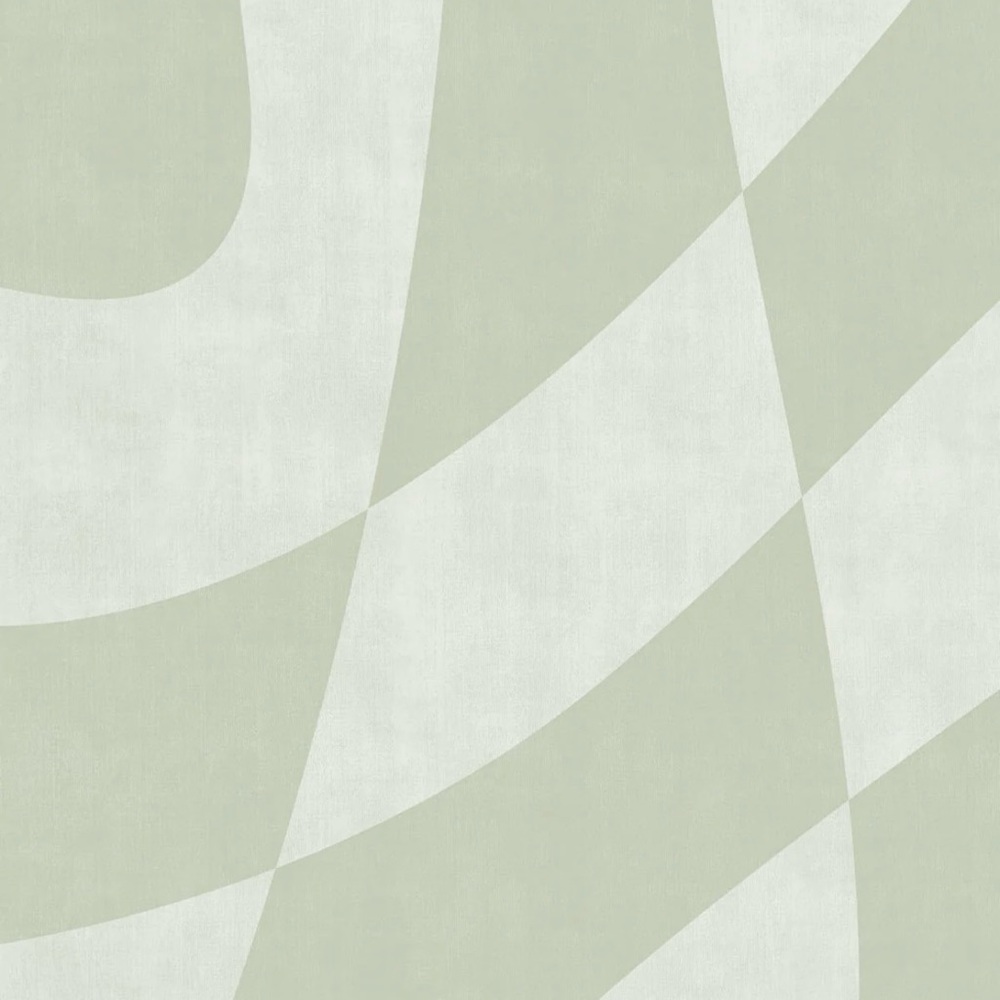 Abstract Green and White Wall Art